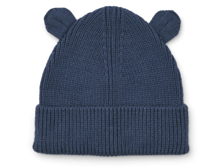 Beanie Hat W  Ears - Gina - Indigo Blue Online Sale