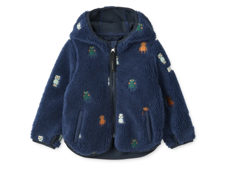 Jacket - Mara W Ears - Robots Indigo Blue For Cheap