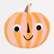 Paper Plate - Pink & Orange Stripy Pumpkin For Discount