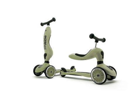 Scooter - Highwaykick 1 - 2 in 1 Kickboard  Kickboard with Seat - Olive on Sale