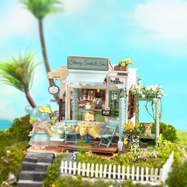 Rolife: Flowery Sweets & Teas Miniature Dollhouse Kit Hot on Sale