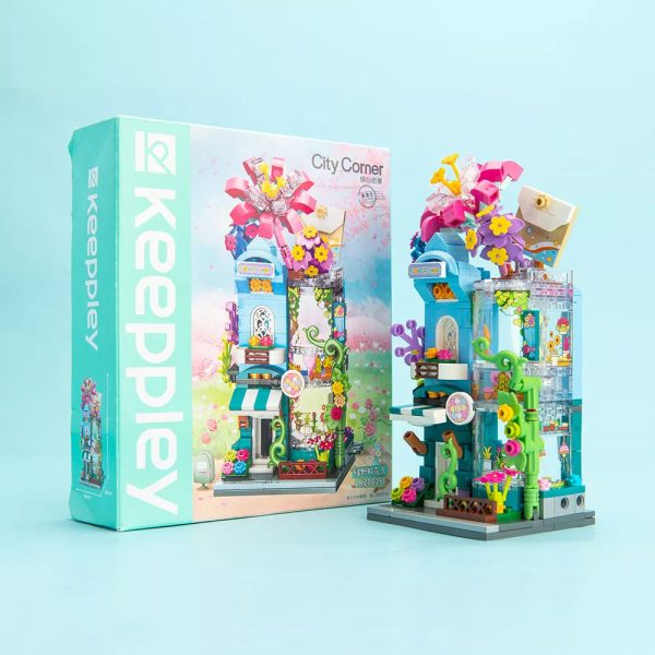 Keeppley City Corner: Flower House Building Block Set Supply