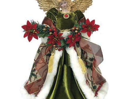 Poinsetta Angel - 16  Tree Topper Cheap