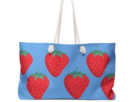 Tiffany Blue- Pop Art Strawberry Weekend Tote For Cheap