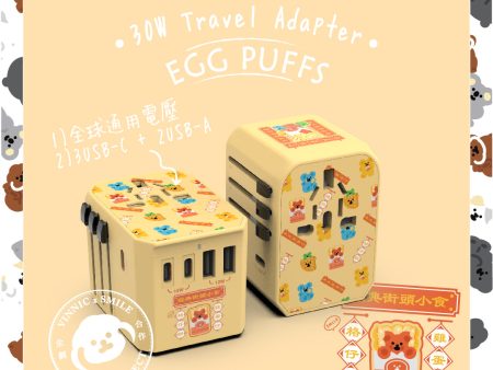 Vinnic x Smile Studio 30W PD Travel Adapter - Egg Puffs For Discount