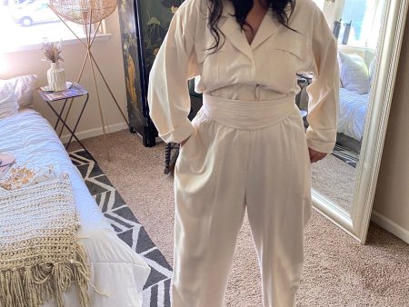 VL082- Raw silk Resort Jumpsuit Online