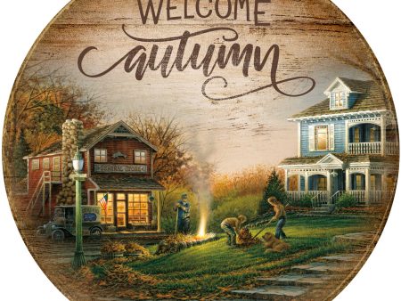 Aroma of Fall - 21  Round Wood Sign Fashion