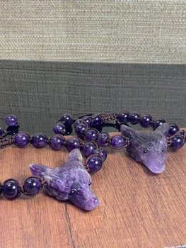 Spirt Animal Wolf Amethyst - Bracelet Online Hot Sale