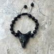 Spirt Animal Wolf Black Obsidian - Bracelet Online Sale