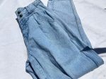 VL056- Pleated Denim Mom Jeans Supply