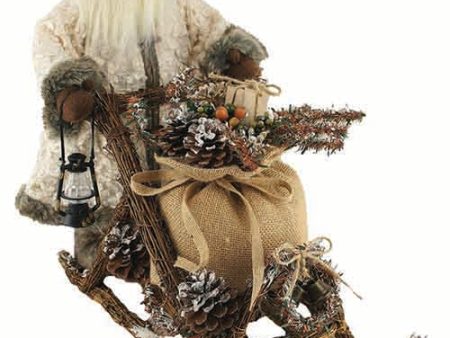 Woodsman on Mushing Sled - 18  Santa Discount