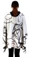 Black   White Reversible Rain Cape -Swirling Horse Collection Fashion