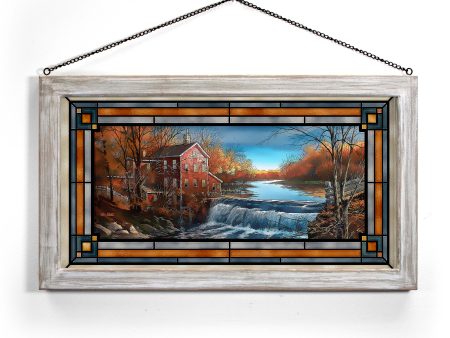 Autumn Afternoon 13  x 23  Stained Glass Art Online Hot Sale