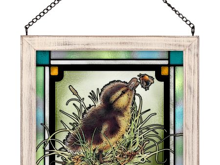 Duckling Distraction - 9  x 9  Stained Glass Art Supply