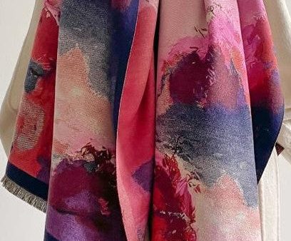 Purple   Blue Reversible Wrap – Abstract Collection Online