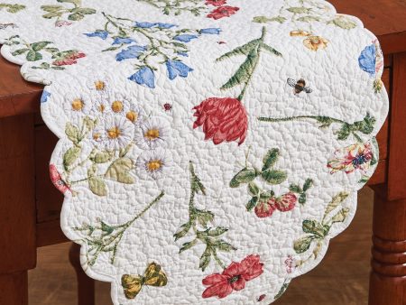 Wildflower - 13  x 54  Scalloped Table Runner Online