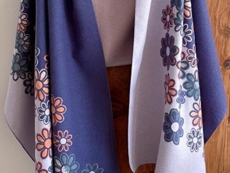 Purple   White Reversible Wrap – Daisy Collection Online Hot Sale