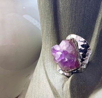 Rock Amethyst - Statement Ring Hot on Sale