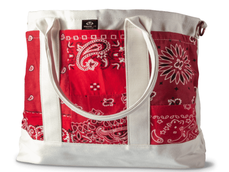 UNDONE LAB + Simple Union: Tote Bag (Vintage Bandana Red) Online now