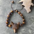 Spirt Animal Wolf Tiger s Eye - Bracelet Discount