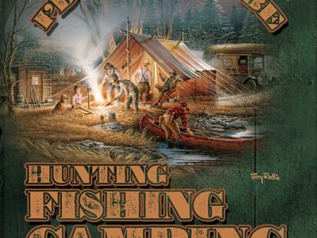 I d Rather Be Hunting, Fishing, Camping - Tin Sign Online Hot Sale