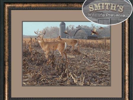 Back Forty—Whitetail Deer - Personalized Framed Print Hot on Sale