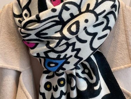 Black   White Reversible Wrap – Graffiti Collection For Cheap