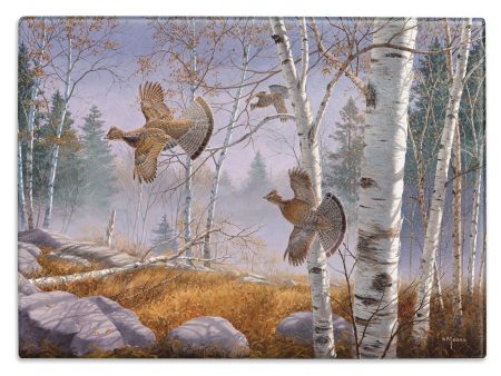 Three Away - Ruffed Grouse - Cutting Board Sale