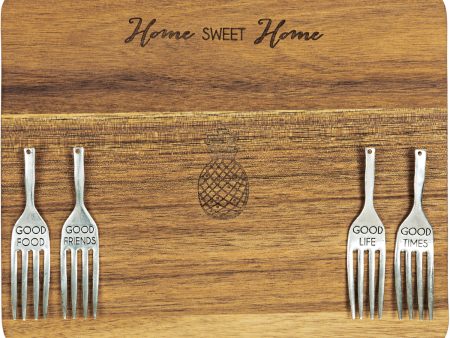 Home Sweet Home - 9  Acacia Cheese Bread Board Set Discount