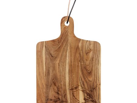 Leaves Etched - 16  x 10  Wood Cutting Board For Discount