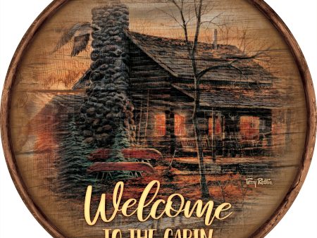 Golden Retreat - 21  Round Wood Sign Hot on Sale