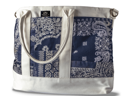 UNDONE LAB + Simple Union: Tote Bag (Vintage Bandana Blue) For Discount