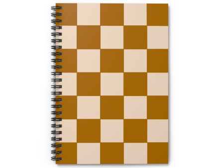 Neutral Checkerboard Notebook Online now