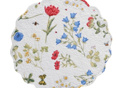 Wildflower - 17  Scalloped Round Placemat (Set of 4) Discount