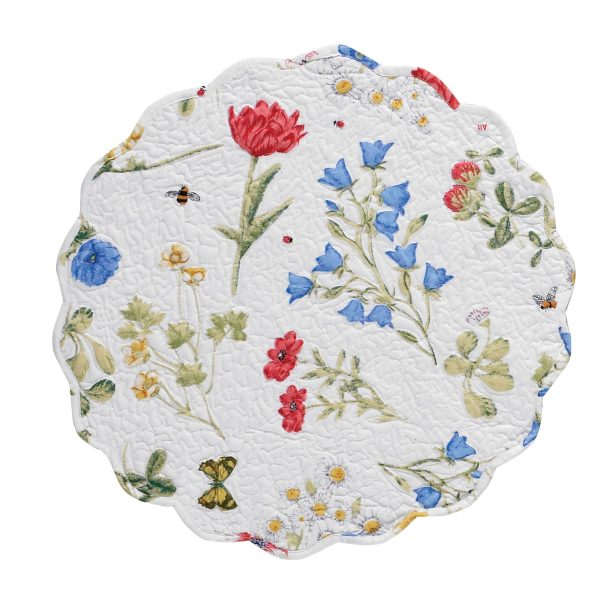 Wildflower - 17  Scalloped Round Placemat (Set of 4) Discount