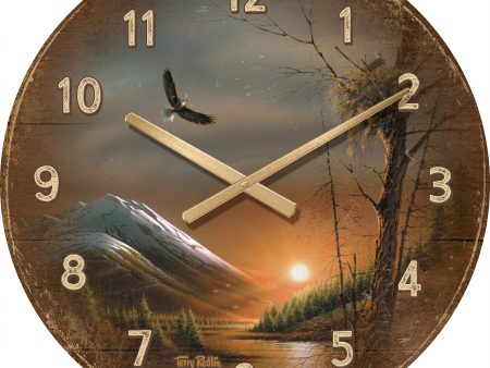 Flying Free - 21  Round Clock For Sale