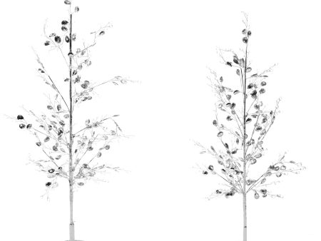 Silver - 25  & 22  Decorative Gemmed Trees (Set of 2) on Sale